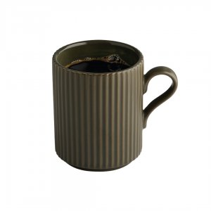APS Hrnek THE GRID, porcelán, hnědá pr. 7,5 cm, v. 9,5 cm, 240 ml