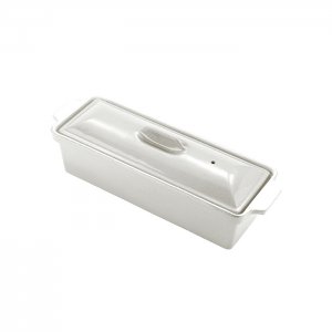 Contacto forma na paštiku bílá 28x9x8 cm, smaltovaná litina