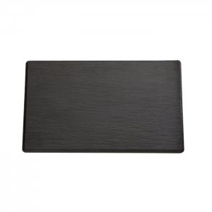 APS Melaminový podnos SLATE GN 1/3, 32,5 x 17,5 cm, černý, břidlice