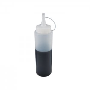 APS láhev dávkovací, 200 ml, polyethylen, čirá, pr. 5 cm, v. 16 cm