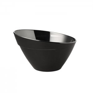 APS miska BALANCE, melamin, černá, 2,5 l, pr. 24,5 cm, v. 15 cm