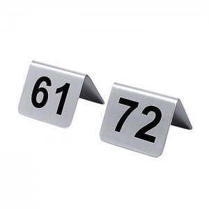Contacto štítky na stůl s číslem 61-72