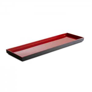 APS podnos GN 2/4 ASIA PLUS melamin, 53 x 16,2 cm, v. 3 cm červenočerný