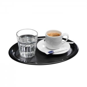 APS podnos KAFFEEHAUS, melamin, černá, 26 x 20 cm, v. 1,5 cm