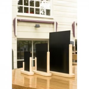 Securit stojánek s tabulkou stolní malý ELEGANT 17x16x5cm barva přírodní dřevo