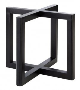 APS stojan bufetový WOOD, dřevo, černá, 20 x 20 cm, v. 17,5 cm