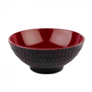 APS miska ASIA PLUS melamin, pr. 13 cm, v. 5,5 cm, 0,35 l červenočerná