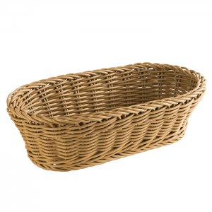 košík na bagety Profi Line 28x16x8 cm ovál PP, světle hnědý APS