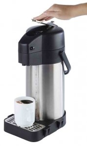 APS termoska Premium 3 l s pumpou, plast nerez, dvojitá stěna