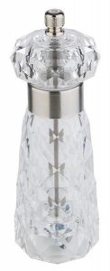 APS mlýnek na sůl DIAMOND, akryl, nerez, matný, pr. 6 cm, v. 18 cm