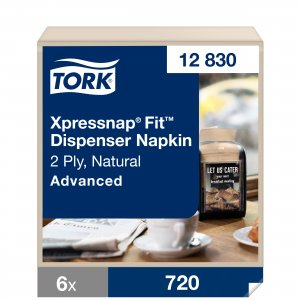 Tork Ubrousky do zásobníku Xpressnap Fit 21,3 x 16,5 / 720, 2-vr., natural