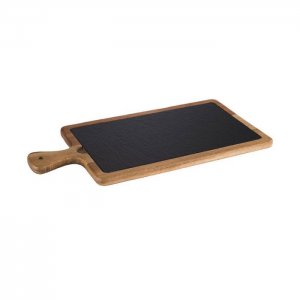 APS Servírovací prkno, 33 x 20 cm, dřevo + břidlice