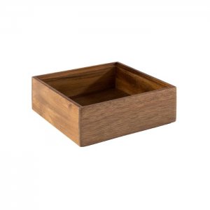 APS box, WOODY, akáciové dřevo, 15 x 15 cm, v. 5,5 cm