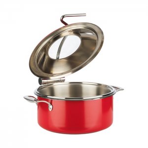 APS chafing dish ORBIT pr. 30,5 cm, v. 17,5 cm, 4 l, červená