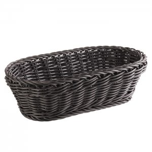 košík 28x16 cm oval černá APS