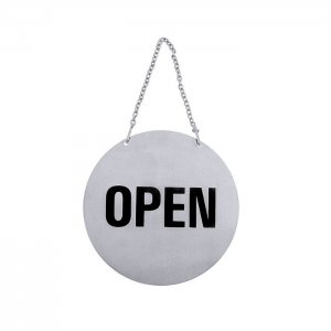 Contacto cedulka open/closed nerez, pr.13 cm