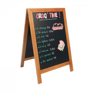 Securit Popisovací tabule nabídková DELUXE DUPLO 85 x 55 cm, barva dub