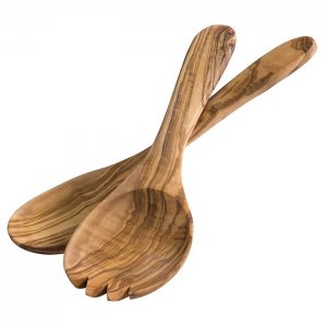 příbor servírovací 17cm na salát, olivové dřevo, set 2 ks APS