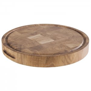 APS Servírovací prkno, průměr 33 cm, výška 4,5 cm, dub