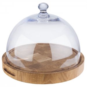 APS Servírovací prkno, průměr 33 cm, výška 4,5 cm, dub