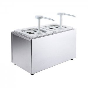 Contacto Dávkovač omáčky s pumpou, double, nerez, porce 30 ml