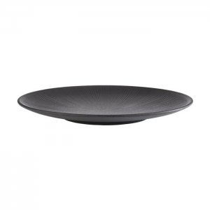 APS talíř NERO, melamin, černá, pr. 33 cm, v. 3,5 cm