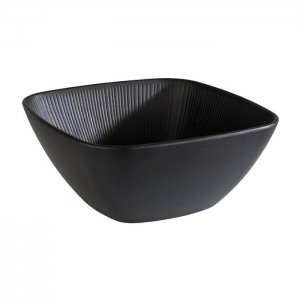 APS miska NERO, melamin, černá, 25 x 25 cm, v. 11 cm