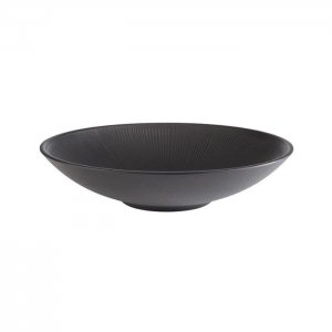 APS miska NERO, melamin, černá, pr. 30 cm, v. 7 cm