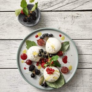 Playground Podšálek/talíř 2v1, 16 cm, šedá/bílá