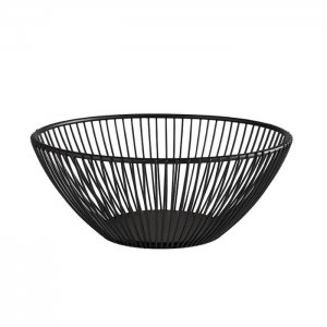 APS Košík SVART, 20 cm, kulatý, černý kov