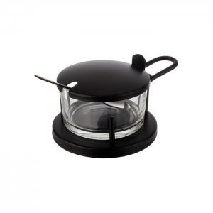 APS doza na parmezan Classic prům 11cm výška 7cm sklo/černá