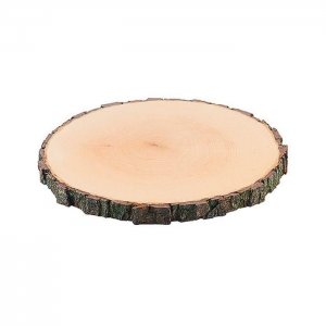 Contacto Deska kulatá 20 - 22 cm, v. 2.5 cm, s kůrou, přírodní jasan
