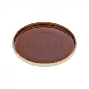 Nara talíř mělký relief 27 cm hnědý Playground