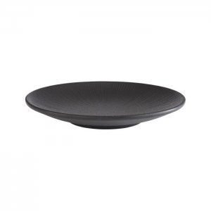 APS Mělký talíř NERO, 21 cm, černý melamin