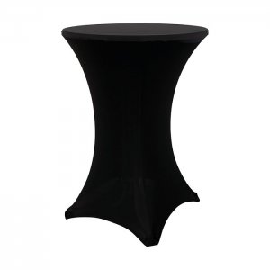 Návlek na bistro stolek kulatý, pr. 80 cm, výška 110 cm, elastický, černý