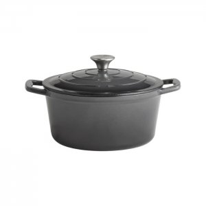 APS Litinový hrnec s poklicí 5 STARS, průměr 25 cm, 4 l, šedý