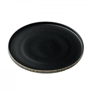 Playground Mělký talíř NARA, relief, 27 cm, černobílý