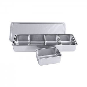 Nerezový box na ingredience, 4 vložky Contacto