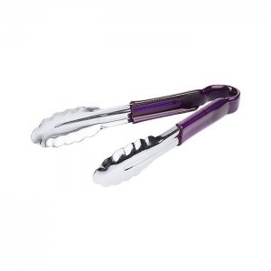 Servírovací kleště, 24 cm, nerezové, s potaženou rukojetí v odstínu violet Contacto