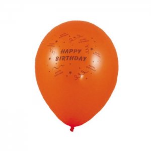 balónky nafukovací M 10ks HAPPY BIRTHDAY mix barevné