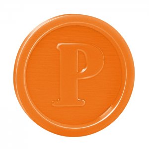 Žeton oranžový, průměr 23 mm PS, 100 ks