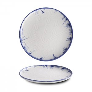 G. Benedikt Mělký talíř OPTIMO, 29 cm, dekor Mosaic blue rim