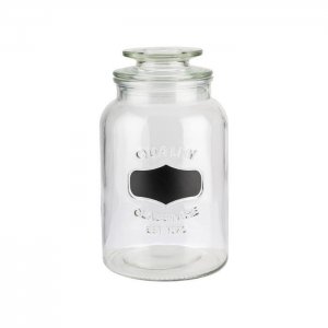 APS Skleněná nádoba s víkem, 1,5 l  průměr 12 cm, výška 21 cm