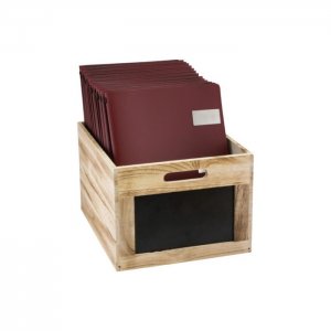 Securit Dřevěný box  s popisovacími tabulkami 21 x 35 x 28,3 cm