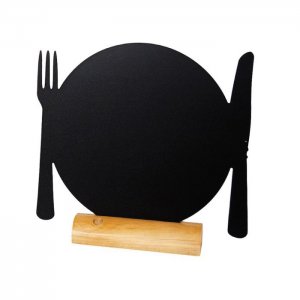Securit Popisovací tabule stolní s dřevěným stojánkem a popisovačem, PLATE