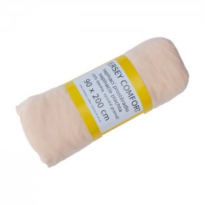 Prostěradlo JERSEY COMFORT, 90 x 200 x 22 cm, oranžové, s gumou, 180g/m2, 100 % bavlna