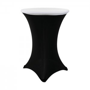 Potah na desku bistro stolu, 80 cm, bílý, strečový