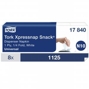 Tork Ubrousky Tork Xpressnap Snack 21,6 x 21,6 / 5 x 225, 1-vr., zásobníkové N10, bílé