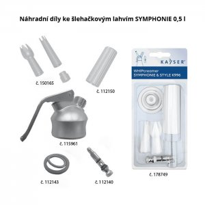 Náhradní zdobítka  + nástavec – bílá K514A+B+C Kayser