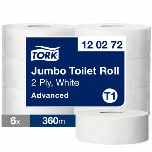 Tork Toaletní papír JUMBO role Advanced 2vr., bílý, T1, 360 m / 1800 útržků